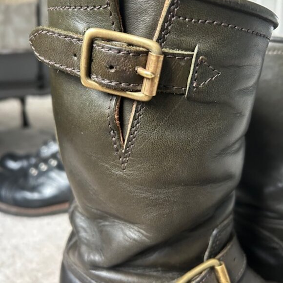 Y\'2 Leather Olive Eco Horsehide Engineer Boots main image 10
